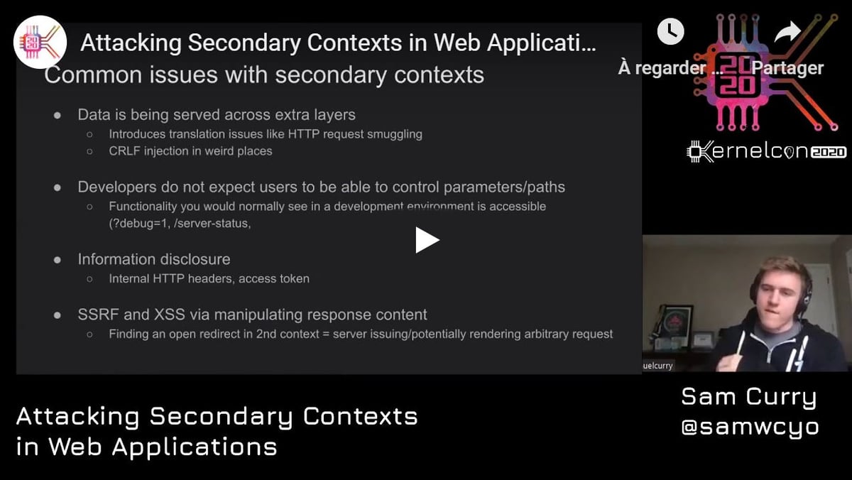 Video - Attacking Seconandary Contexts in Web Applications